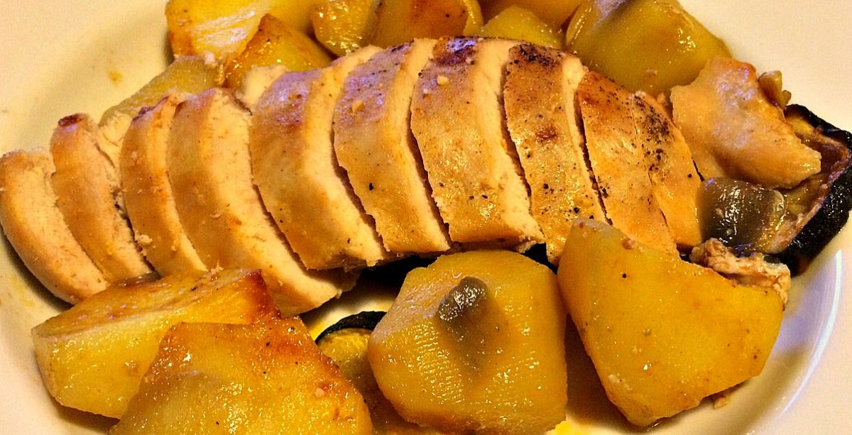 Ratatouille chicken plate